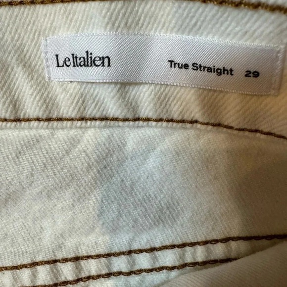NWOT FRAME Woman LE ITALIEN True Straight In Blanc Jeans Size 29 $239 - Picture 4 of 8